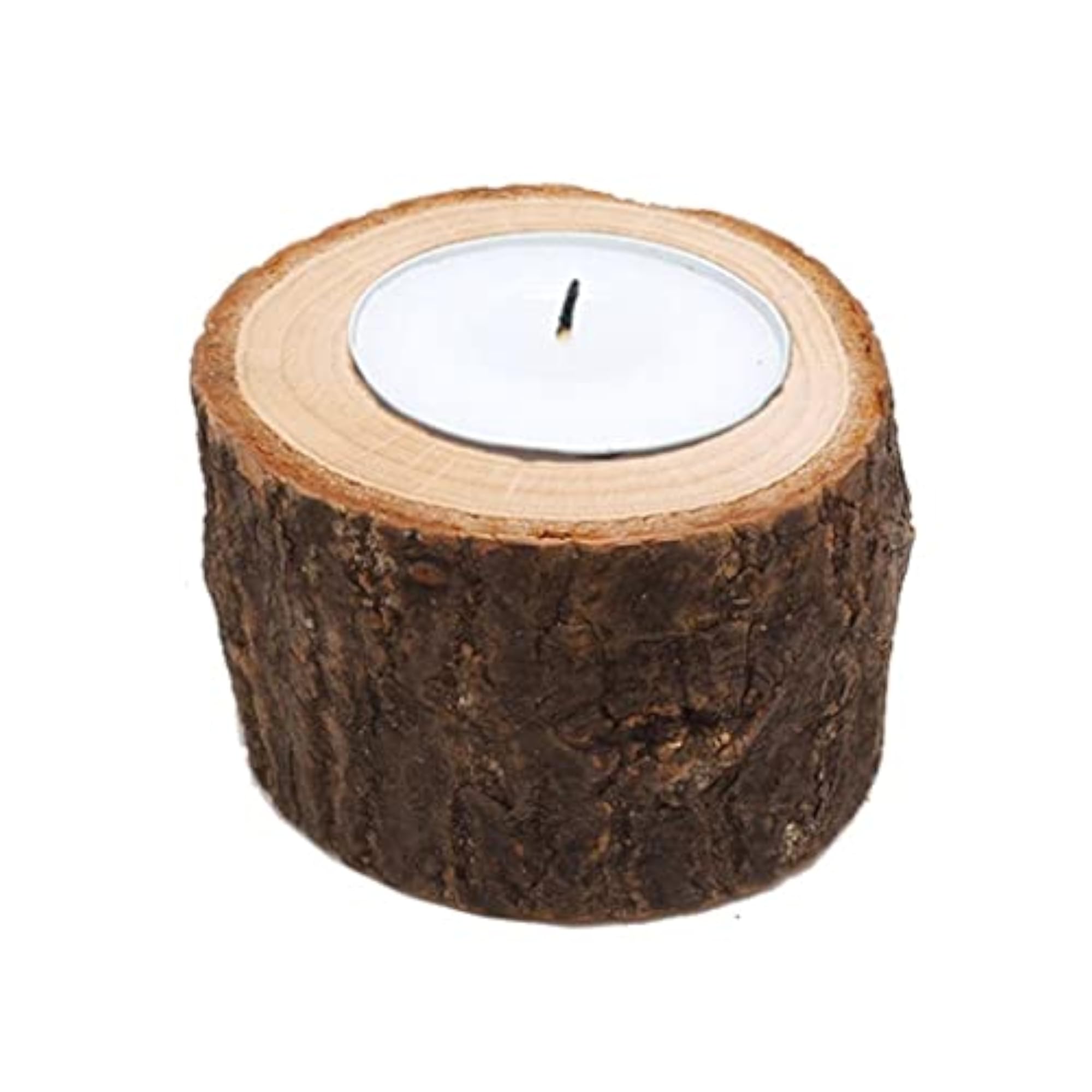 Tree Stump Wooden Candle Holder for Wedding Decor