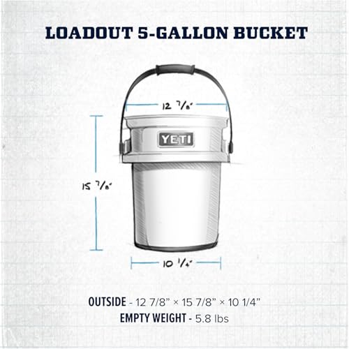 Image of YETI Loadout 5-Gallon Bucket, Impact Resistant Fishing /Utility Bucket