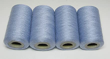 Hilos de Poliéster para Máquina de Coser Azul Claro 4 Tubos 1000 YDS miniatura 1