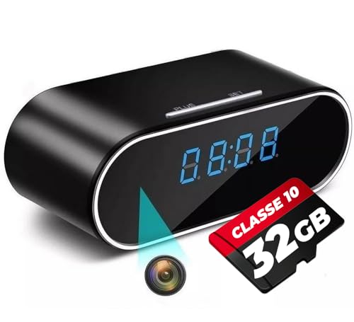 Mini Câmera Escondida Z10 Wi-Fi Relógio Digital + Cartão 32GB Filmadora Segurança Secreta Visão Noturna