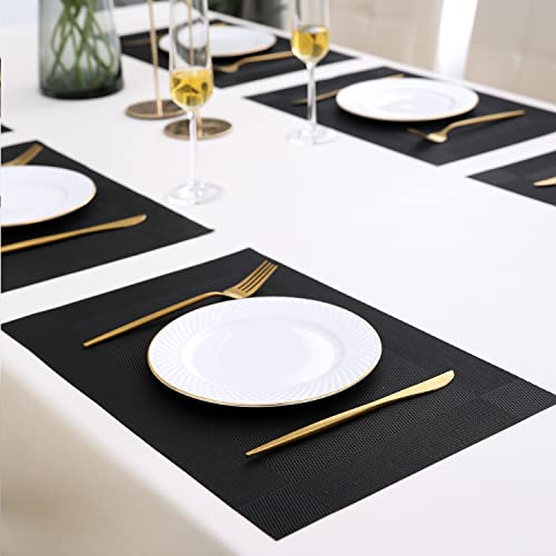 Image of HOKIPO PVC Washable Set of 6 Placemats for Dining Table - 45x30 cm (AR3041)