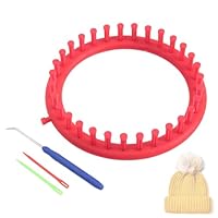 ZORVYN 1 Strickrahmen Strickring Set mit Anleitung, Strickset für Anfänger (Ø 24cm)