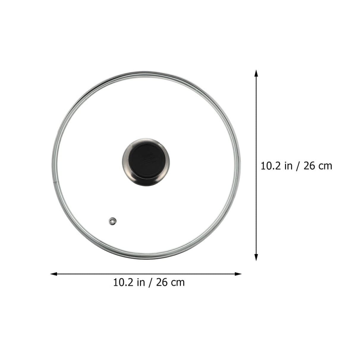 Angoily 1pezzi Coperchio Per Pentola in Vetro Temperato Coperchio Trasparente Temperato Riutilizzabile Per Padella Manico Isolato Sfiato