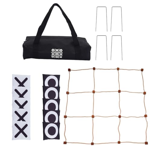 Enwye Un Set di Giochi Sportivi All'aperto con Lancio di Sacchetti di Fagioli Giganti Tic Tac Toe per Giovani Adulti E Famiglie.