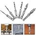 GETAJGHSD 6pcs Hss Spiral Flute Tap Drill Bit Set M3x0.5 High-Speed Steel Multi-Functional Threading and Chamfering Tool for Metalworking and Industrial Use