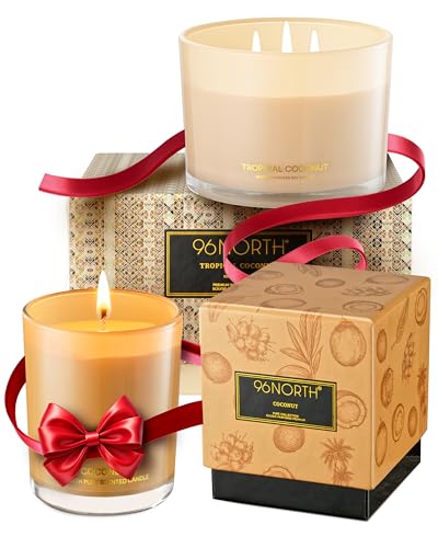 96NORTH-Luxury-and-Pure-Coconut-Candles-3-Wick-and-1-Wick-Jar-Candles-Relaxing-Aromatherapy-Aesthetic-Candle 96NORTH Luxury and Pure Coconut Candles 3 Wick and 1 Wick Jar Candles Relaxing Aromatherapy Aesthetic Candle