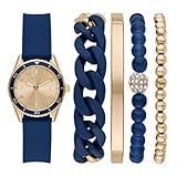 Skechers Set reloj y pulseras sets sr9114 de silicona en color azul para dama