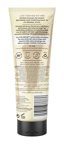 Charles Worthington Colourplex Restoring Blonde Conditioner, Blonde Hair Brightner, Hair Colour Fade Protection, Salon Conditioner for Blondes, 250 ml - Image 6