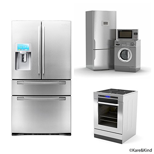 Large 20X16 Inch Microfiber Cleaning Cloth (2 Pack) For Polishing Stainless Steel And Glass To A Perfect Shine - Requires No Cleaning Detergent - Ideal For Kitchen Appliances, Windows, Screens, Etc #TOP4