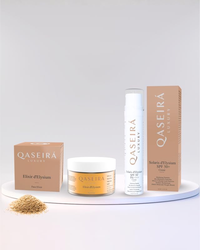 Qaseira The d'Elysium Legacy Duo (Gold), Face Elixir & SPF 50+