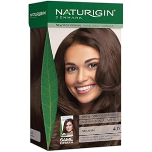 Naturigin Permanent Hair Dye – 4.0 Brown – 100% Gray Coverage, Long-Lasting Natural hair Color – Ammonia & Paraben-Free, Vegan and Plant-Infused Formula (Pack of 1)