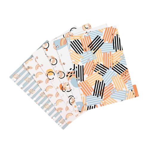 Tofficu 6 hojas Separadores para Cuadernos con Pestañas Coloridas para Archivadores de Anillas Divisores para Organizar Páginas y Índices Cuadernos y Planificadores