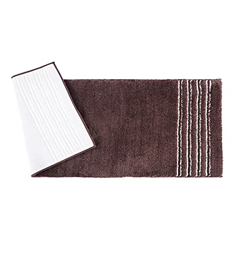 Image of Obsessions Ultra Soft Solid Bath Runner - Premium 1950 GSM Density, Anti-Skid Safety Backing & Superior Absorbency for Quick-Dry Comfort (60x150 cm, Chocolate)