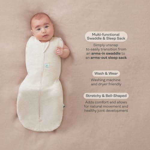 Image of ergoPouch Cocoon Swaddle Sleep Sack, 0-3 Months, 2.5 TOG, Oatmeal Marle