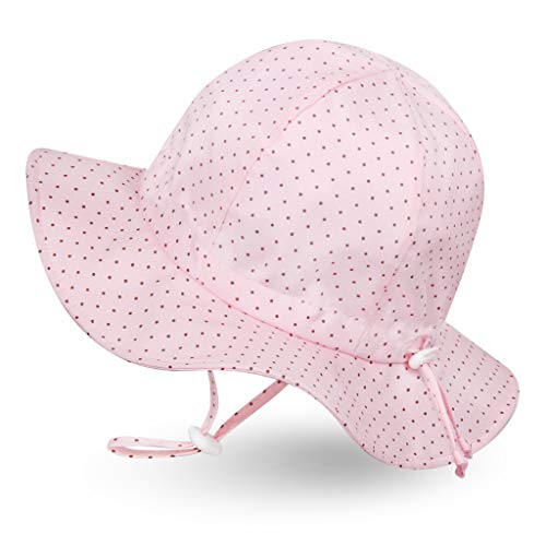 Ami&Li Tots Baby Sun Hat Unisex Child Adjustable Wide Brim Sun Protection Hat Upf 50 Sunhat For Baby Girl Boy Infant Kids Toddler (M: 9 Months-4 Years, Polkadot Pink) #TOP1