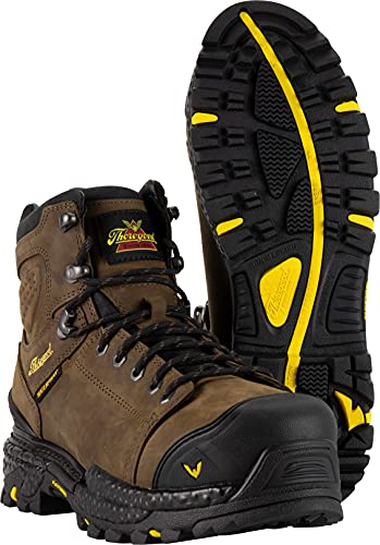 Thorogood Infinity FD 6” Waterproof Composite Toe Work Boots for Men Made with Premium Full-Grain Leather and Slip-Resistant Anti-Fatigue Outsole; EH Rated4