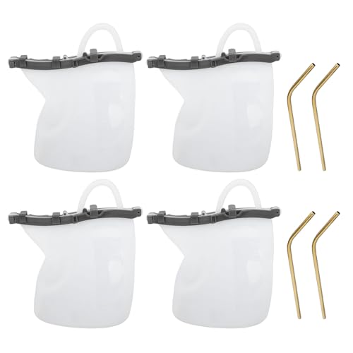 Sacchetti per Bevande, 4 Sacchetti in Plastica con Imbuto per Cannucce, Sacchetti per Bevande in Silicone Alimentare da 1,5 Litri con Cannucce, Sacchetti per Bevande per Feste,