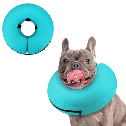Image of Supet Inflatable Dog Cone Collar for Large Medium Small Dogs, Soft Cone Collar for Dogs Cats, ECollar Doggie Neck Donut Dog Cone Alternative After Surgery