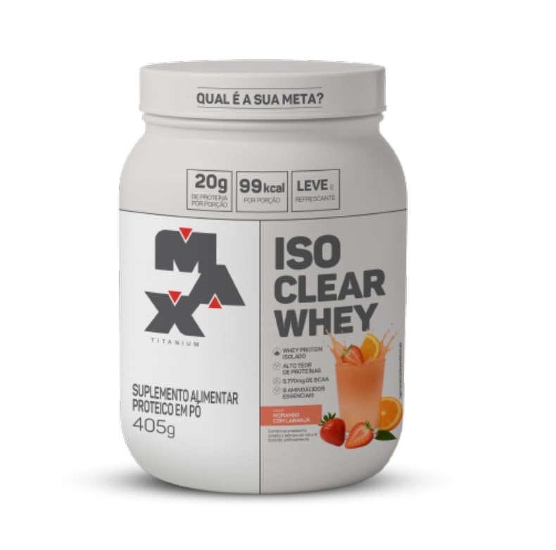 ISO CLEAR WHEY SABOR MORANGO COM LARANJA