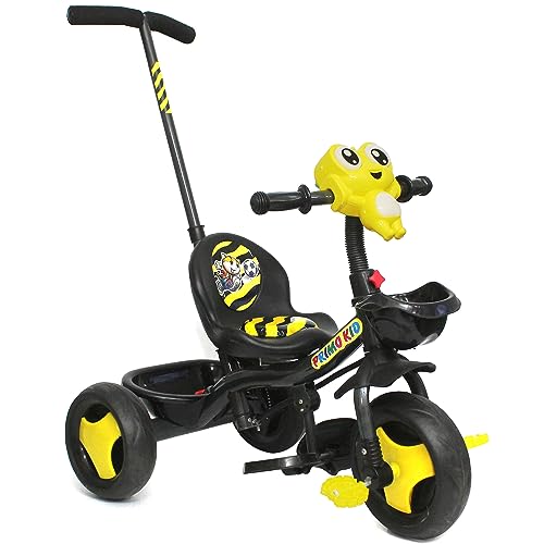 Image of Primo Kid Toys Tricycle for Kids 1 Years+, Plug & Play Tricycle for Kids. Ride on with Safety Seat Belt, Dual Storage Space & Parental Handle.