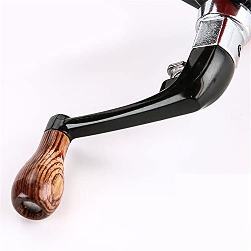 Gigicloud Carretel de pesca completo de metal pequeno roda giratória de metal mini 150 molinete gira