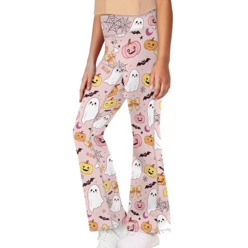Image of Girls Flare Leggings Cute Bell Bottoms for Teen Girls Wide Leg Sweatpants for 5-14 T