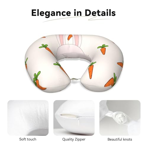 Almohada de viaje espuma viscoelástica U lavable miniatura 3