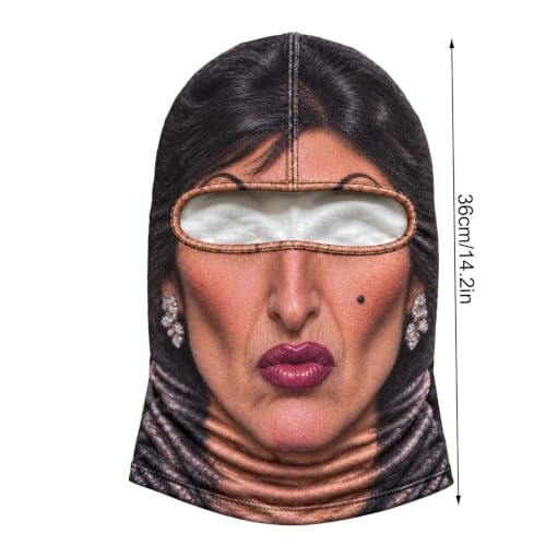 Funny Old Man Ski Mask Balaclava, Realistic Full Face Cover for Men Women - image 8