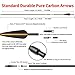 sanlida 24 PCs, 100% Pure Carbon Arrows, 0.006'' Straightness, Dragon 8 Flagship 24T Carbon Hunting Arrow for Compound Bow, Professional Standard Hunting Arrows with Removable Tips (290 Spine)
