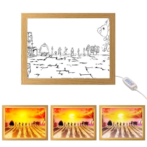 MeYuxg Anime Beleuchteter Bilderrahmen, Anime LED Box, Kreative LED Bilderrahmen, Japanische Lampe für Wohnzimmern, Schlafzimmern, Cafés und Kinderzimmer (14)