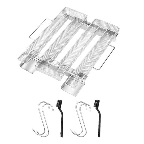 Hsthe Sea Generatore di Fumo Freddo a Forma di M con Maniglia Fino a 12 Ore, generatore di Fumo Freddo in Acciaio Inossidabile per Griglie, Barbecue, Forno per affumicatura Alimentare