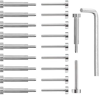 Hettwo 10 Pairs Cable Railing kit Invisible Turnbuckle 1/8" Swage Threaded Stud Hex Head Fitting Receiver Terminal for Wood & Metal Post,T316 Marine Grade Stainless Steel