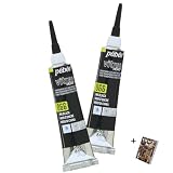 Pebeo Vitrea 160 Glass Paint Outliner - 2 Pack 20ml Ink Black Art Tube Transparent Water Based Paint Set for Painting Glass Ware, Ceramic Ware, Glass Etching and Color Shift Art Paints with E-book
