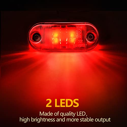 Image of Tallew 10 Pcs 2.5 Inch LED Trailer Side Marker Lights, Red