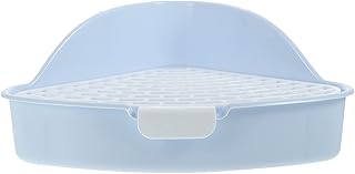 PATKAW Rabbit Cage Rabbit Cage Rabbit Triangle Toilet 1pc 25x19x10cm Rabbit Litter Box Corner Litter Box Toilet Potty Trainer for Small Animals, Rabbits, Guinea Pigs~Blue Rabbit Hutch Rabbit Hutch