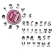 Mini Alphabet and Number Cookie Cutters Set of 36 Pieces Stainless Steel Small Mold Tools for Fondant Biscuit, Cake, Fruit, Vegetables, or Dough Cut by Ertek (Mini)