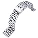 20mm Endmill Solid 316L Stainless Steel Watch Bracelet, Straight End