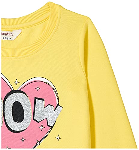 Image of Easybuy Girls Regular Sweatshirt AU21DM04GX Yellow 4Y
