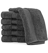 AKTI Premium Hand Towels for Bathroom,16x30 inches, 550 GSM, 6 Piece Set Cotton Towel, Soft & Flu...