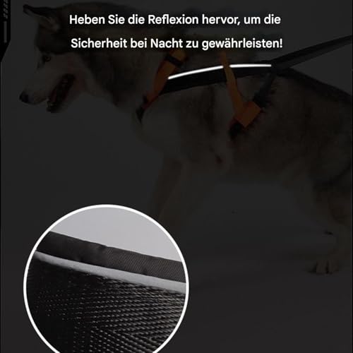 GTFYUDGH Schlittenhund Geschirr,Reflektierendes Großes Hundegeschirr - Komfortables Verstellbares Gurtzeug Für Schlitten Training Outdoor Aktivitäten
