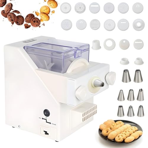 Biscuit Form Maker, Automatic Cookies Making Machine, 8 Replaceable Nozzles, 180W Electric DIY Baking Biscuit Maker