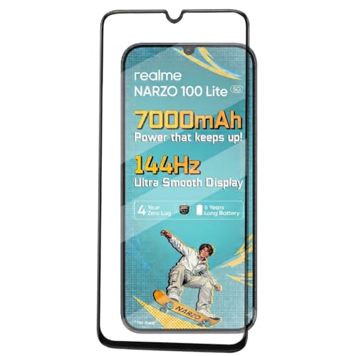Image of Tempered Glass Screen Protector Compatible For Realme Narzo 100 Lite 5G with Easy Self Installation Kit