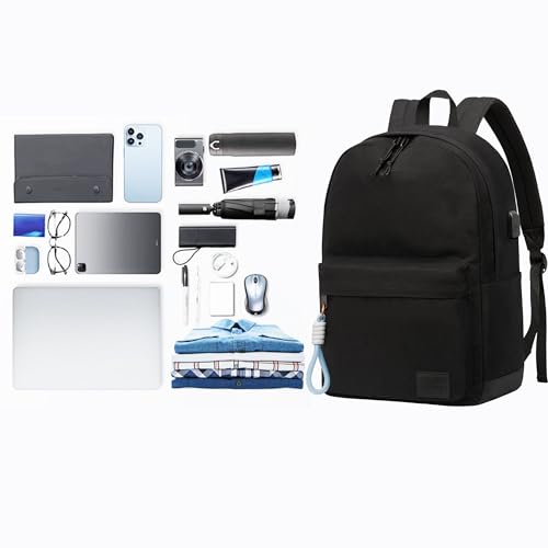 Image of SUPACOOL Casual Laptop Backpack for Men and Women, Backpack for College, USB Charging Port, Lightweight Pack Back