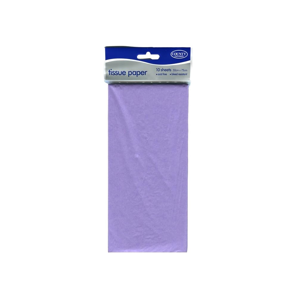 TISSUE PAPER SIZE 50 CM X 75 CM PACK OF 10 SHEETS - COLOUR LILAC
