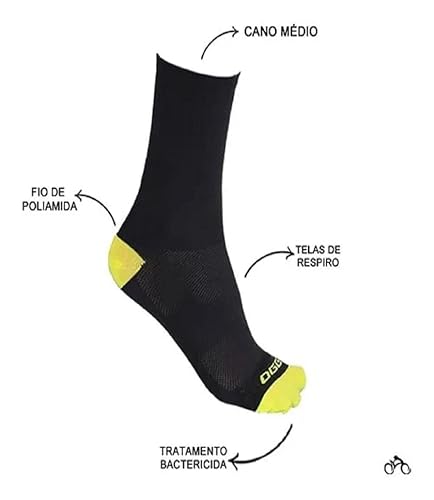 MEIA OGGI - (Preto/Amarelo, 38/43)
