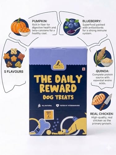Image of Daily Reward Assorted Chicken Dog Treats, 350 g (5 Flavours x 70 g) - Human-Grade Chicken, Slow-Cooked & Air-Dried, Training Treats for Puppies & Adult Dogs