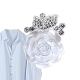 Design floral élégant : les couvre-boutons en strass en forme de fleur ajoutent une touche de glamour et de sophistication aux chemises, chemisiers, robes ou vestes, ce qui rend n'importe quelle tenue unique pour des événements spéciaux ou au quotidien
