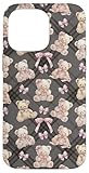 Orso Kawaii e motivo scozzese grigio scuro