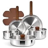 COATING-FREE STAINLESS FOR HEALTHIER COOKING — No coating, so you can cook with confidence. Delivers the rich sear and golden browning (Maillard flavor) that nonstick pans can’t match. 3-PLY FULL CLAD, FAST & EVEN HEAT — Tri-ply stainless constructio...