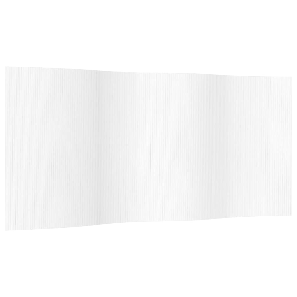 vidaXL Cloison de séparation Blanc Largeur 400 cm Hauteur 165 cm Bambou